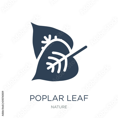 poplar leaf icon vector on white background, poplar leaf trendy