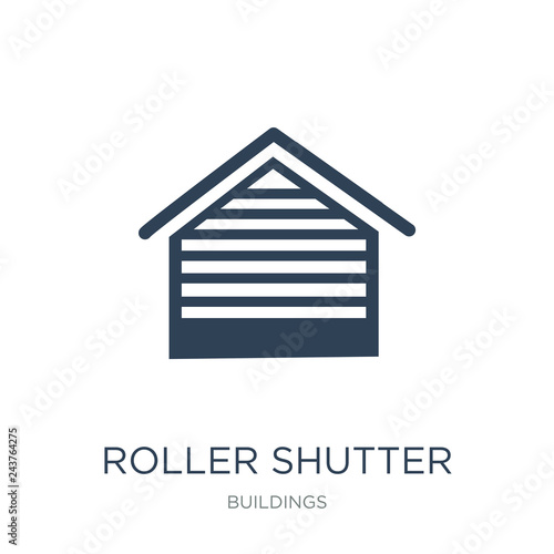 roller shutter door icon vector on white background, roller shut