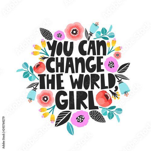 Plakat Możesz zmienić świat, dziewczyno - Girl Power