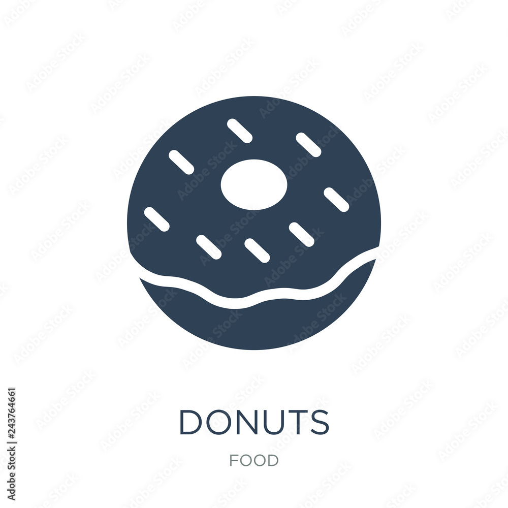 donuts icon vector on white background, donuts trendy filled ico donuts icon vector on white background, donuts trendy filled ico