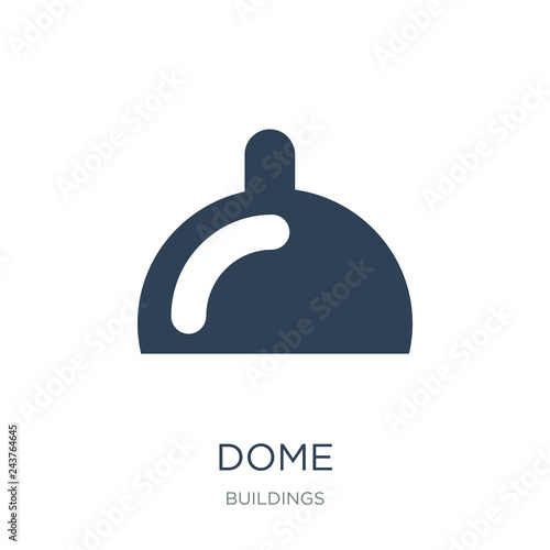 dome icon vector on white background, dome trendy filled icons f