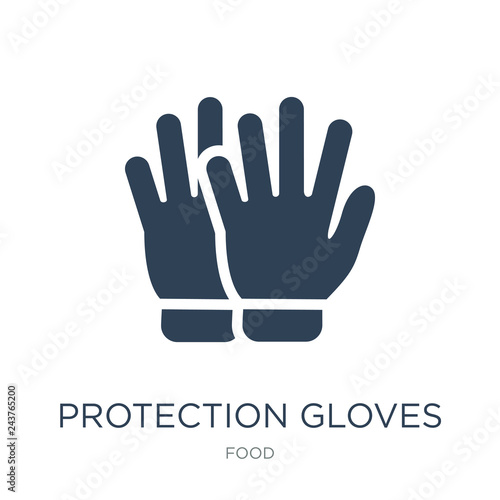 protection gloves icon vector on white background, protection gl