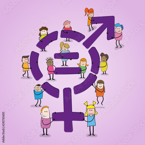 Wallpaper Mural Gender Equality Symbol Vector Torontodigital.ca