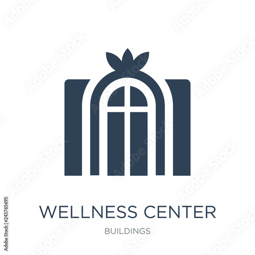 wellness center icon vector on white background, wellness center