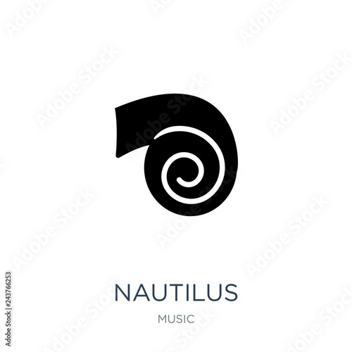 nautilus icon vector on white background, nautilus trendy filled