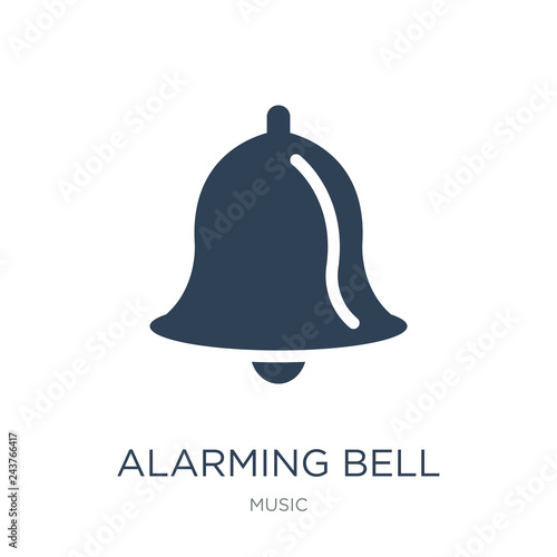 alarming bell icon vector on white background, alarming bell tre