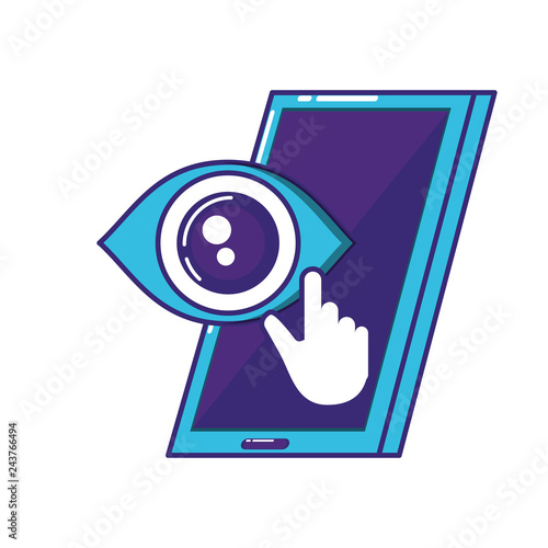 Wallpaper Mural smartphone device with eye Torontodigital.ca