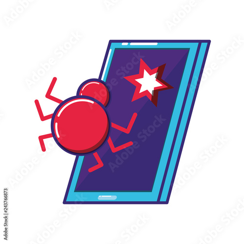 smartphone device with virus infection