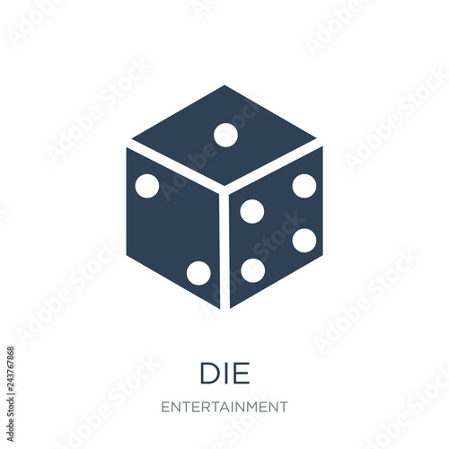 die icon vector on white background, die trendy filled icons fro
