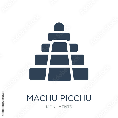 machu picchu icon vector on white background, machu picchu trend