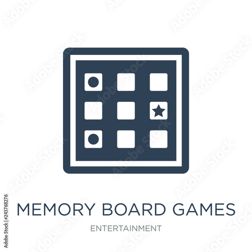 memory board games icon vector on white background, memory board
