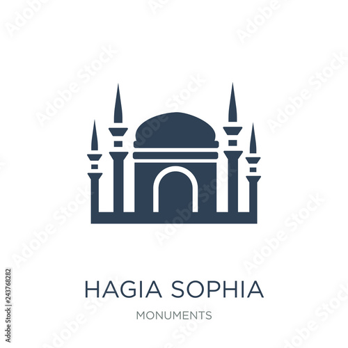 hagia sophia icon vector on white background, hagia sophia trend