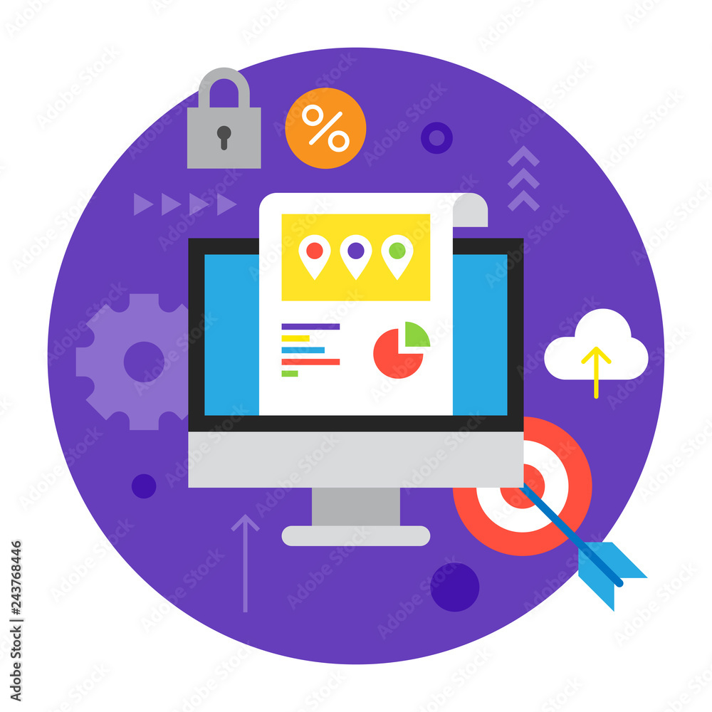 Designed to represent images of business affairs by simple icons flat design vector graphic style concept illustration. Designed to represent images of business affairs by simple icons flat design vector graphic style concept illustration.