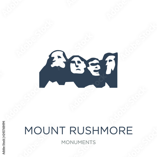 mount rushmore icon vector on white background, mount rushmore t