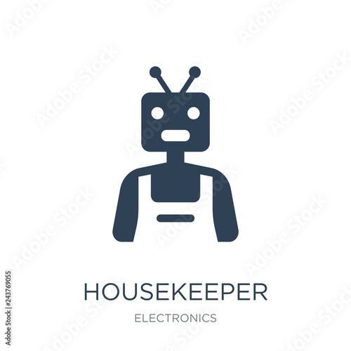 housekeeper icon vector on white background, housekeeper trendy