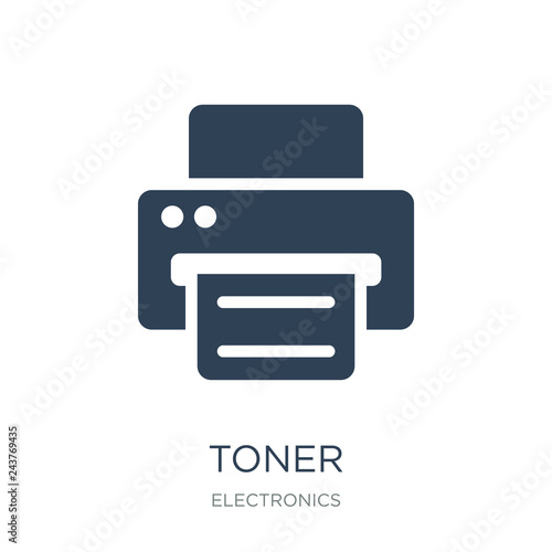 toner icon vector on white background, toner trendy filled icons