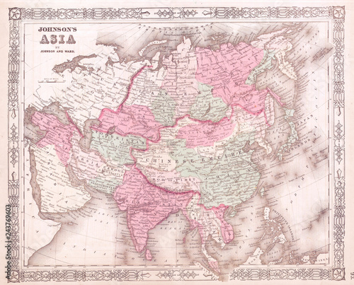 1864, Johnson's Map of Asia