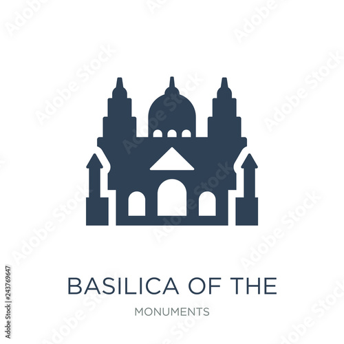 Canvas Print basilica of the sac heart icon vector on white background, basil