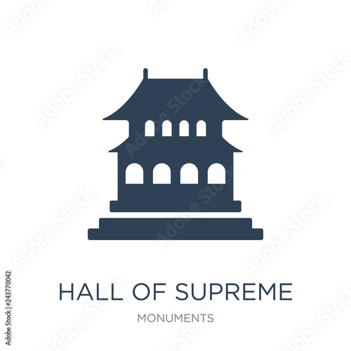 hall of supreme harmony in beijing icon vector on white backgrou