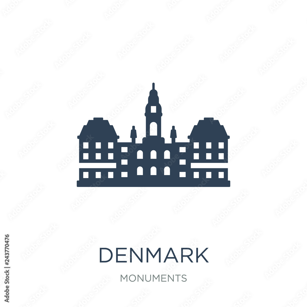 denmark icon vector on white background, denmark trendy filled i