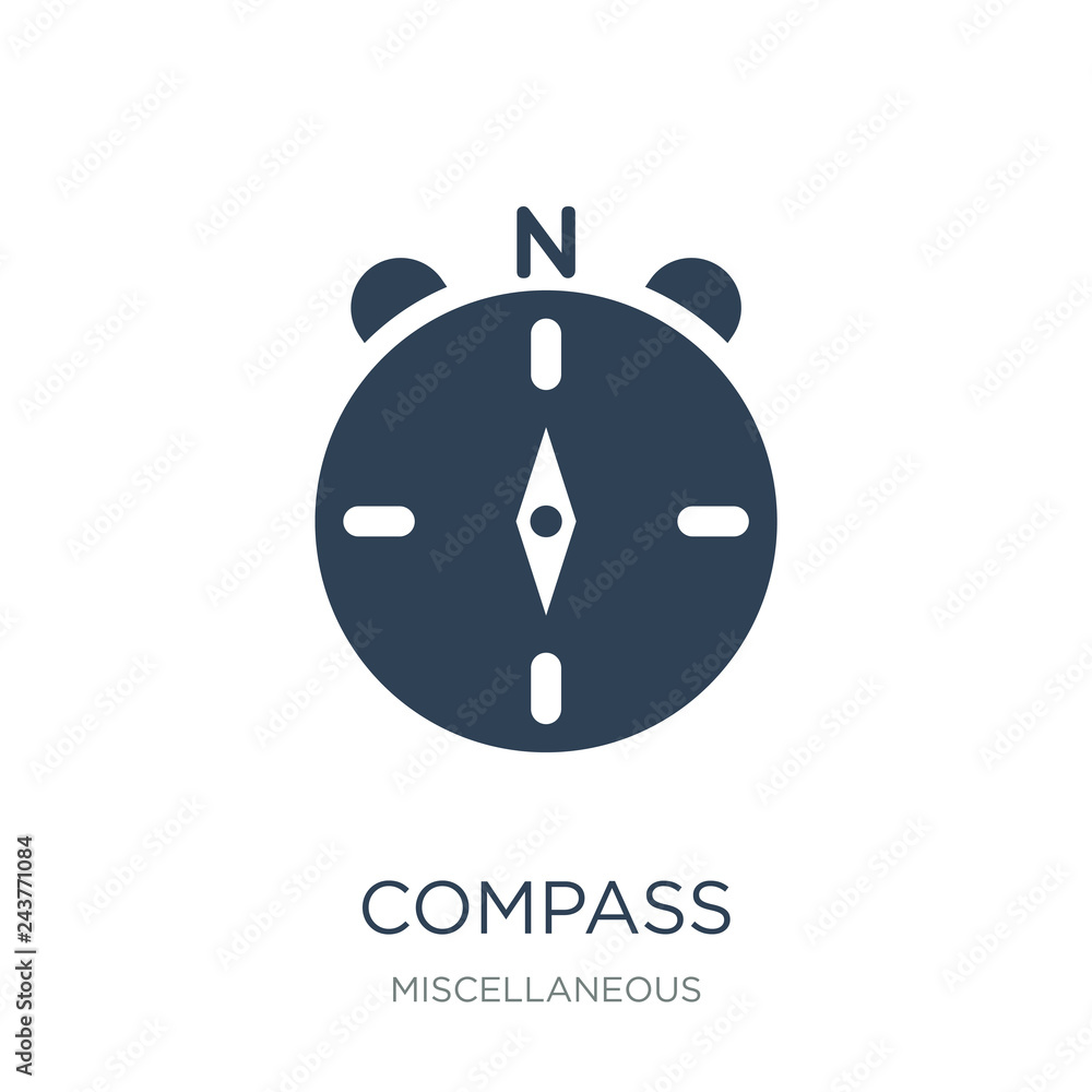 compass pointing north icon vector on white background, compass compass pointing north icon vector on white background, compass