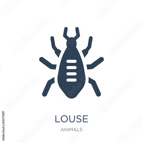 louse icon vector on white background, louse trendy filled icons