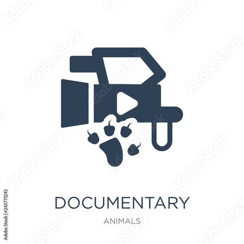 documentary icon vector on white background, documentary trendy