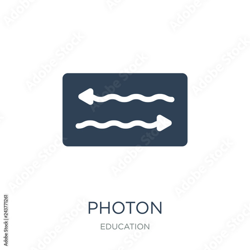 photon icon vector on white background, photon trendy filled ico