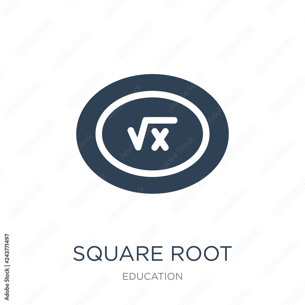 square root icon vector on white background, square root trendy square root icon vector on white background, square root trendy