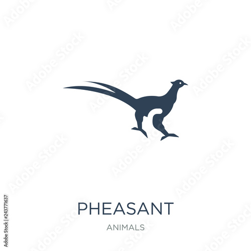 pheasant icon vector on white background, pheasant trendy filled