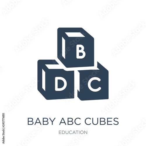baby abc cubes icon vector on white background, baby abc cubes t