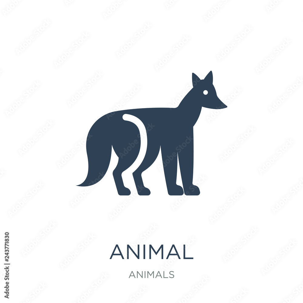 animal icon vector on white background, animal trendy filled ico