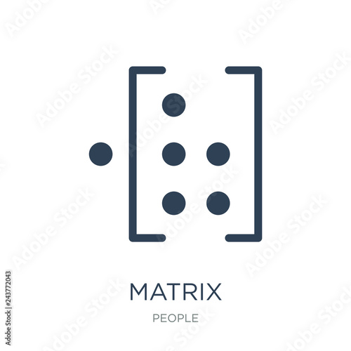 matrix icon vector on white background, matrix trendy filled icons from People collection, matrix vector illustration
