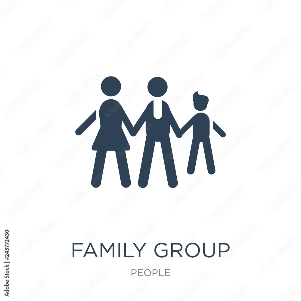 family group icon vector on white background, family group trendy ...
