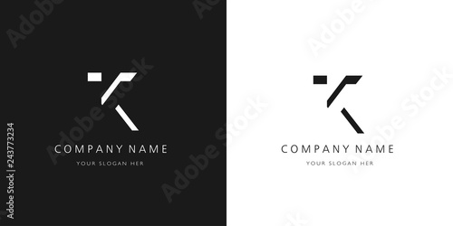 k logo letter design	