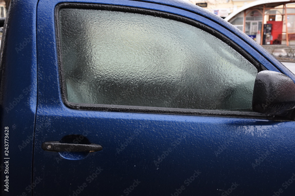 frozen car door lock,Black car
