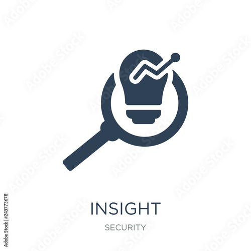 insight icon vector on white background, insight trendy filled icons from Security collection, insight vector illustration
