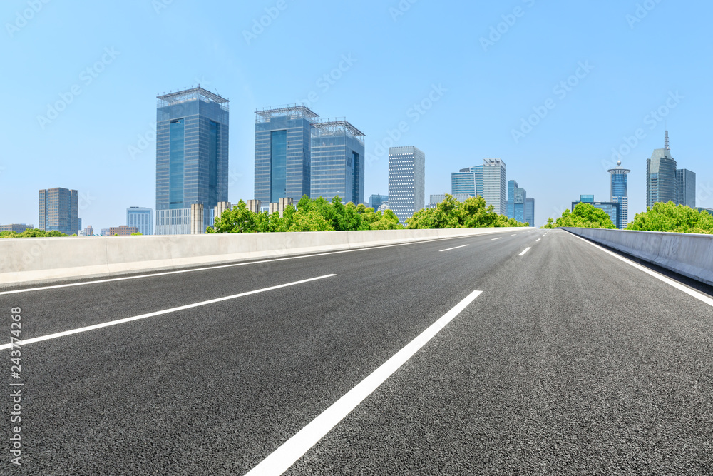 Urban road and modern commercial buildings in Shanghai Urban road and modern commercial buildings in Shanghai