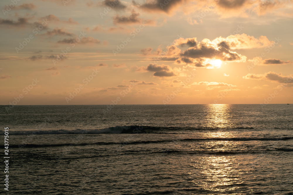 Beautiful sunset on the ocean,