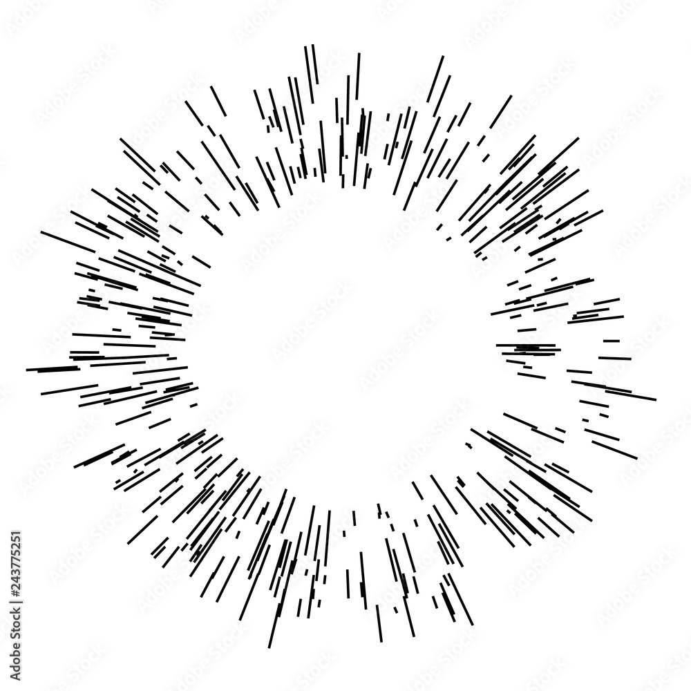 Sun burst, star burst sunshine. Radiating from the center of thin beams, line Sun burst, star burst sunshine. Radiating from the center of thin beams, line