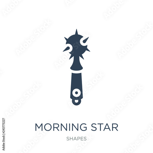 morning star icon vector on white background, morning star trendy filled icons from Shapes collection, morning star vector illustration