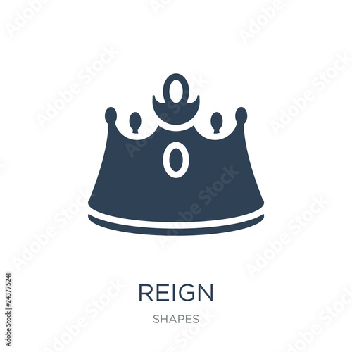 reign icon vector on white background, reign trendy filled icons from Shapes collection, reign vector illustration