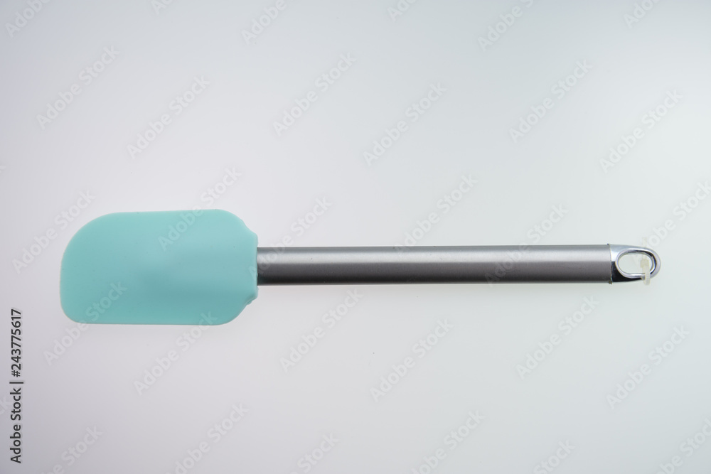 Rubber scraper, equipment for make bakery on white background Rubber scraper, equipment for make bakery on white background