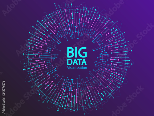 Big data visualization concept vector design.