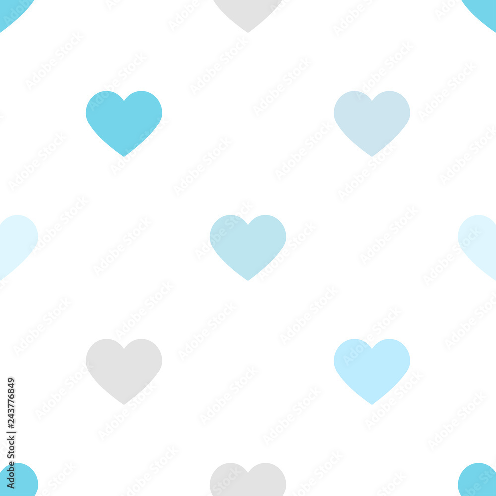 soft blue hearts pattern