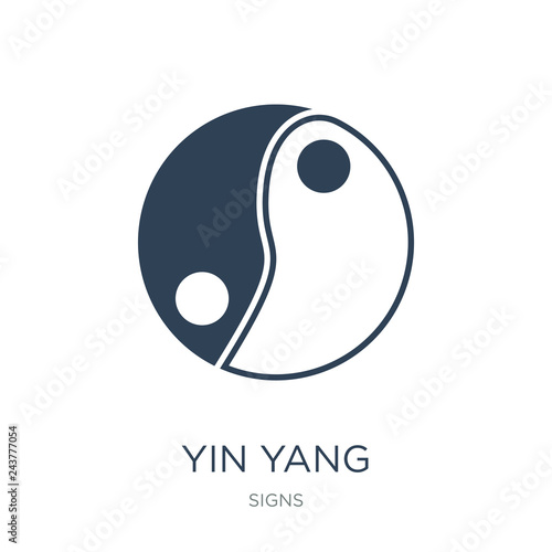 yin yang icon vector on white background, yin yang trendy filled icons from Signs collection, yin yang vector illustration