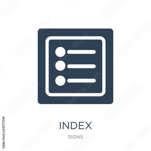 index icon vector on white background, index trendy filled icons from Signs collection, index vector illustration