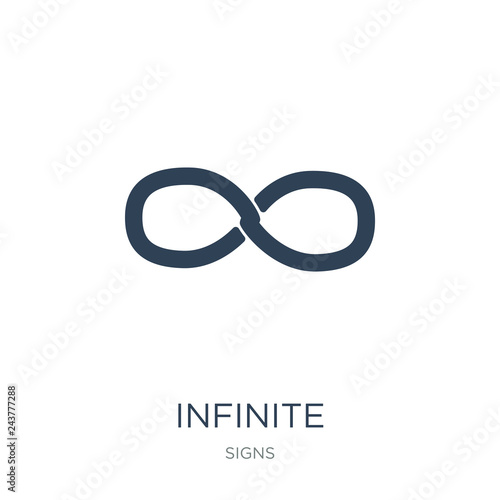 infinite icon vector on white background, infinite trendy filled icons from Signs collection, infinite vector illustration