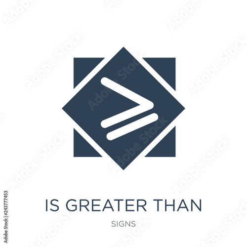 is greater than or equal to icon vector on white background, is greater than or equal to trendy filled icons from Signs collection, is greater than or equal to vector illustration