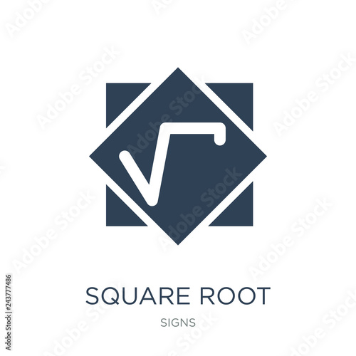 square root icon vector on white background, square root trendy filled icons from Signs collection, square root vector illustration